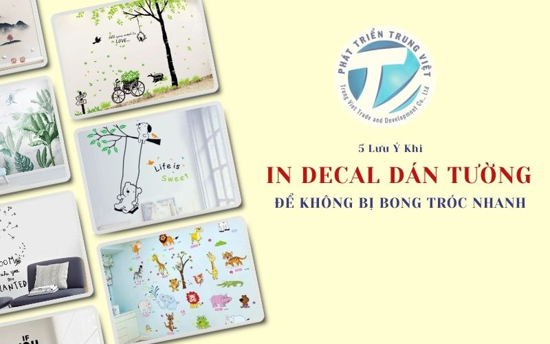 5 Lưu Ý Quan Trọng Khi In Decal Dán Tường Để Không Bị Bong Tróc Nhanh